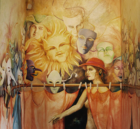 Masks on the wall